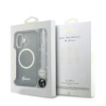 Guess IML Glitter Script Strap MagSafe Black iPhone 17 Tok