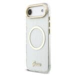 Guess IML Glitter Script Strap MagSafe Transparent iPhone 17 Air Tok