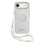 Guess IML Glitter Script Strap MagSafe Transparent iPhone 17 Air Tok
