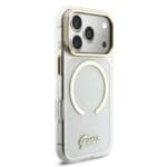 Guess IML Glitter Script Strap MagSafe Transparent iPhone 17 Pro Tok
