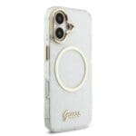 Guess IML Glitter Script Strap MagSafe Transparent iPhone 17 Tok