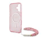 Guess IML Glitter Strap MagSafe Pink iPhone 16 Plus Tok