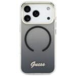 Guess IML Gradient Script Metal MagSafe Black iPhone 17 Pro Tok