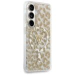 Guess IML Leopard Print Triangle MagSafe Brown Samsung Galaxy S26 Tok