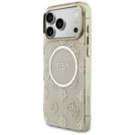 Guess IML Peony Dot MagSafe Beige iPhone 17 Pro Max Tok