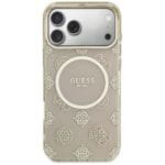 Guess IML Peony Dot MagSafe Beige iPhone 17 Pro Max Tok