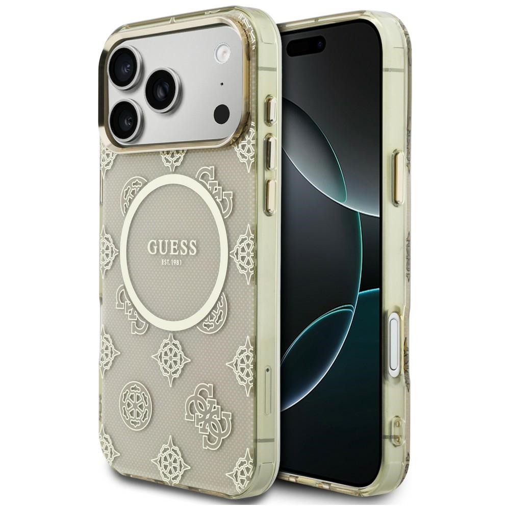 Guess IML Peony Dot MagSafe Beige iPhone 17 Pro Max Tok