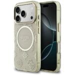 Guess IML Peony Dot MagSafe Beige iPhone 17 Pro Tok