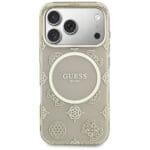Guess IML Peony Dot MagSafe Beige iPhone 17 Pro Tok