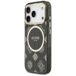 Guess IML Peony Dot MagSafe Black iPhone 17 Pro Tok