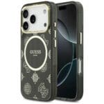 Guess IML Peony Dot MagSafe Black iPhone 17 Pro Tok