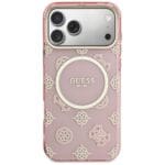 Guess IML Peony Dot MagSafe Pink iPhone 17 Pro Max Tok