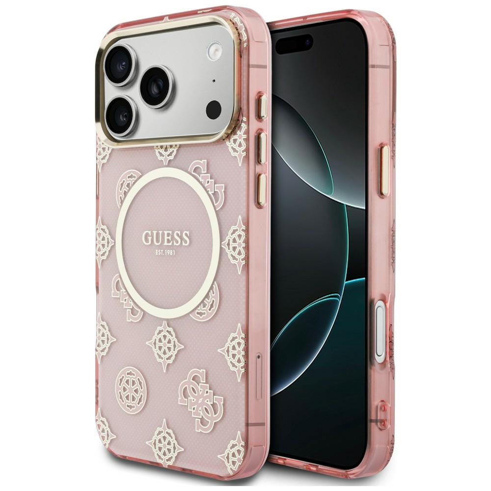 Guess IML Peony Dot MagSafe Pink iPhone 17 Pro Max Tok