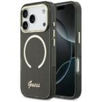 Guess IML Script Metal MagSafe Black iPhone 17 Pro Tok