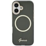 Guess IML Script Metal MagSafe Black iPhone 17 Tok