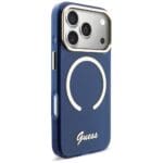Guess IML Script Metal MagSafe Blue iPhone 17 Pro Tok