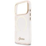Guess IML Script Metal MagSafe Pink iPhone 17 Pro Tok