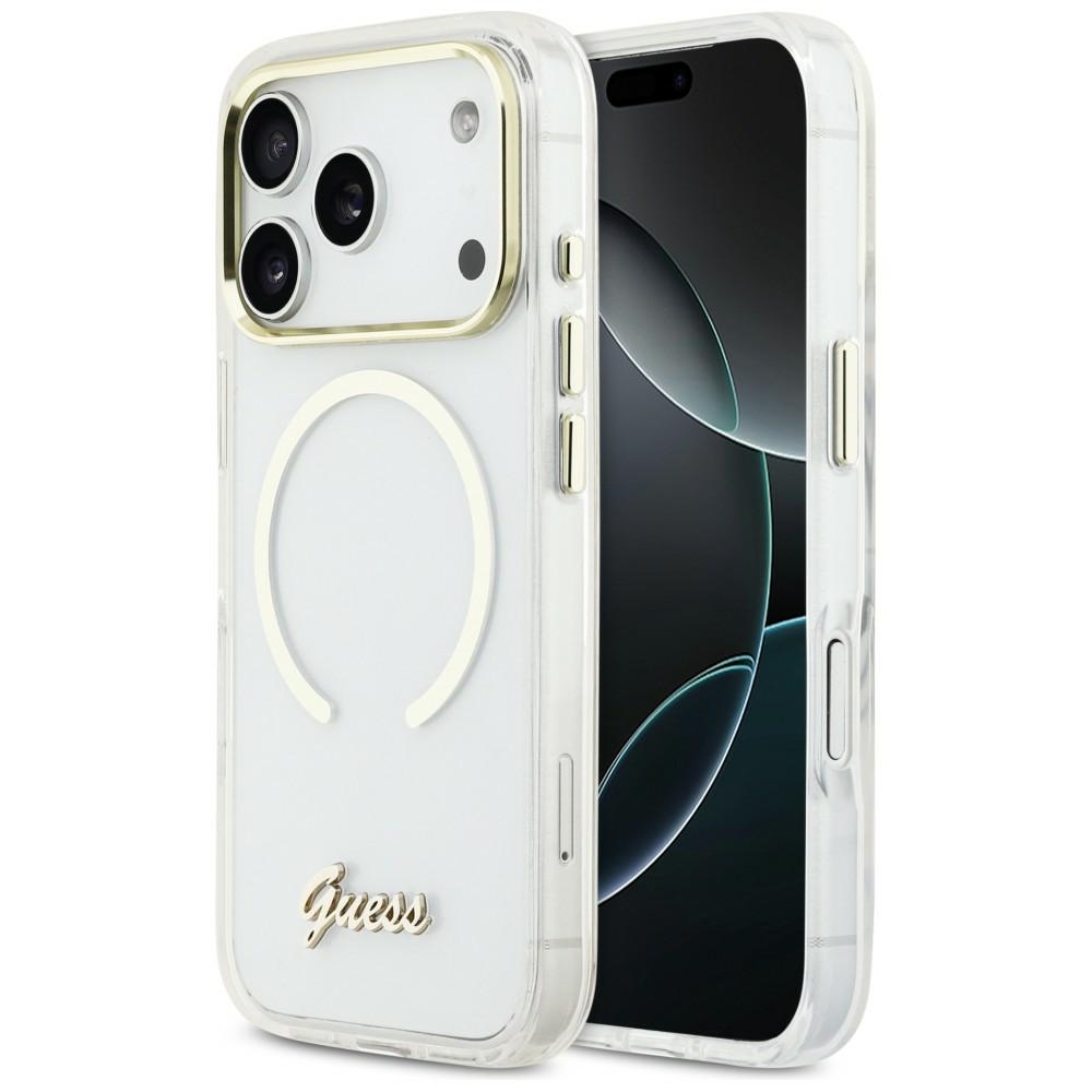 Guess IML Script Metal MagSafe Transparent iPhone 17 Pro Max Tok