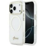 Guess IML Script Metal MagSafe Transparent iPhone 17 Pro Tok