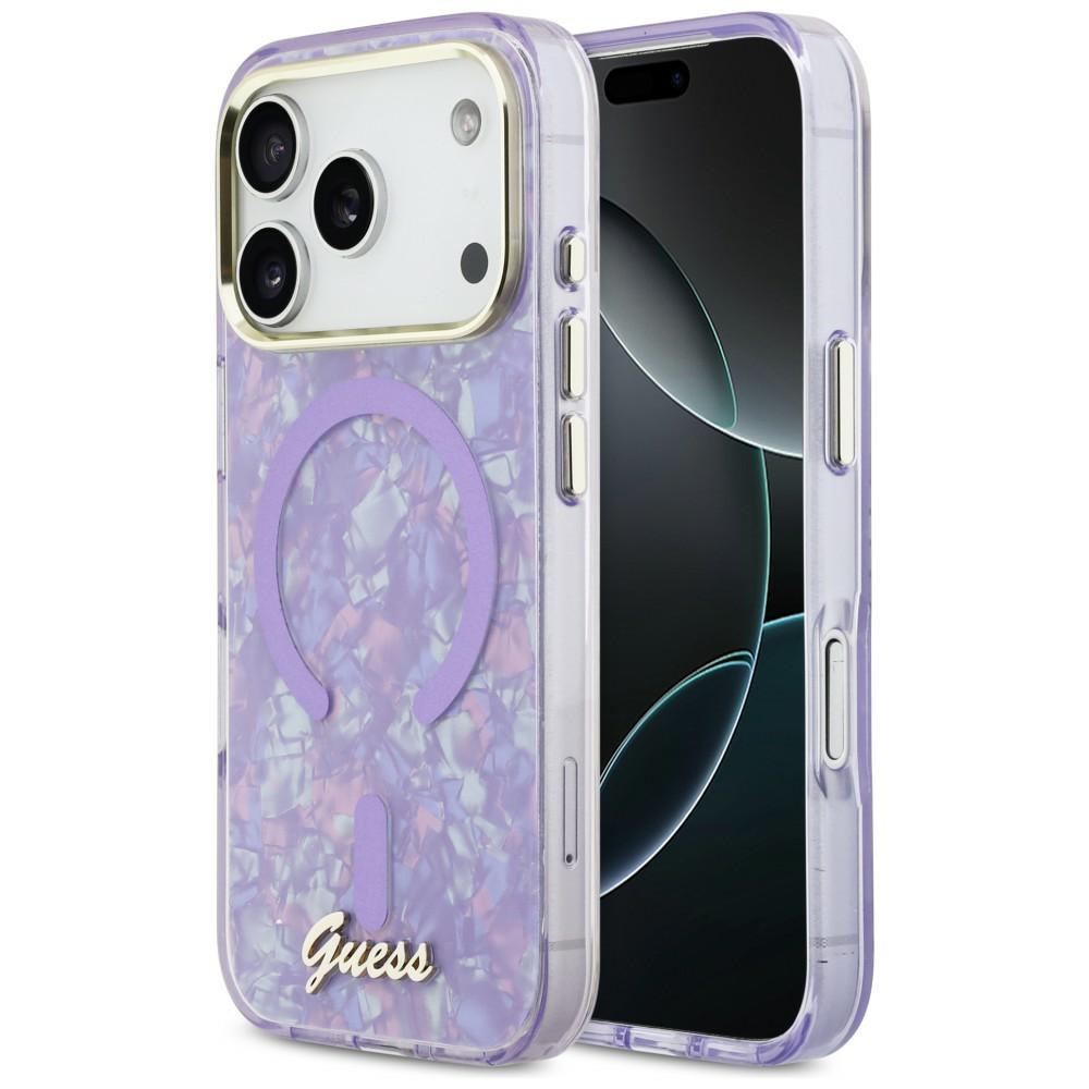 Guess IML Shell Script Metal MagSafe Purple iPhone 17 Pro Max Tok