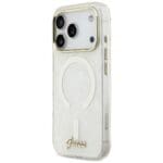 Guess IML Shell Script Metal MagSafe White iPhone 17 Pro Max Tok
