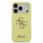 Guess Liquid Silicone 4G Metal Logo Yellow iPhone 17 Pro Tok