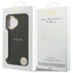 Guess Peony Hot Stamp MagSafe Black iPhone 17 Tok
