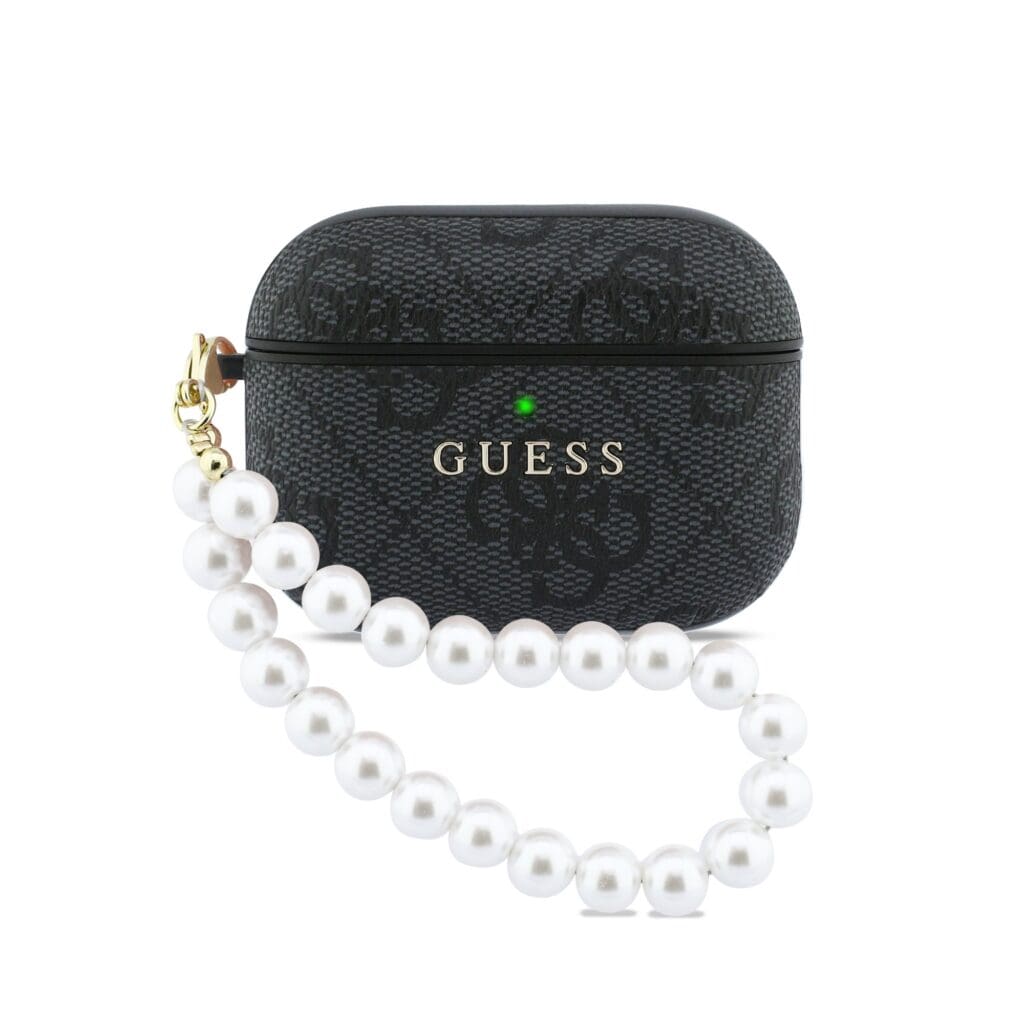 Guess PU 4G Classic Logo Pearl Strap Black AirPods Pro Tok