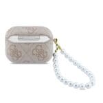 Guess PU 4G Classic Logo Pearl Strap Pink AirPods Pro Tok