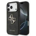 Guess PU 4G Metal Logo Grey iPhone 17 Pro Tok