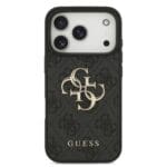 Guess PU 4G Metal Logo Grey iPhone 17 Pro Tok