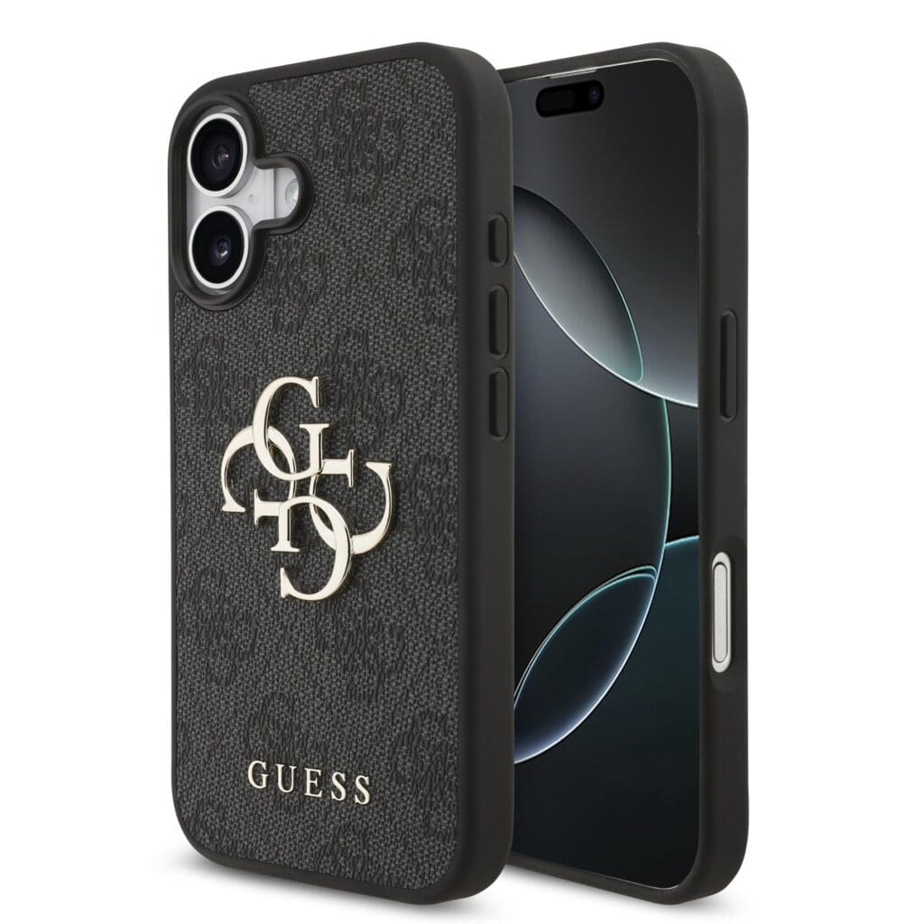 Guess PU 4G Metal Logo Grey iPhone 17 Tok