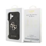 Guess PU 4G Metal Logo Grey iPhone 17 Tok