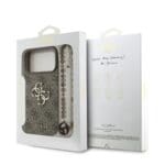 Guess PU 4G Metal Logo Strap Brown iPhone 17 Pro Max Tok