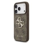 Guess PU 4G Metal Logo Strap Brown iPhone 17 Pro Tok