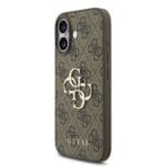 Guess PU 4G Metal Logo Strap Brown iPhone 17 Tok
