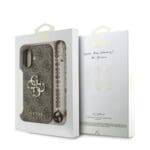 Guess PU 4G Metal Logo Strap Brown iPhone 17 Tok