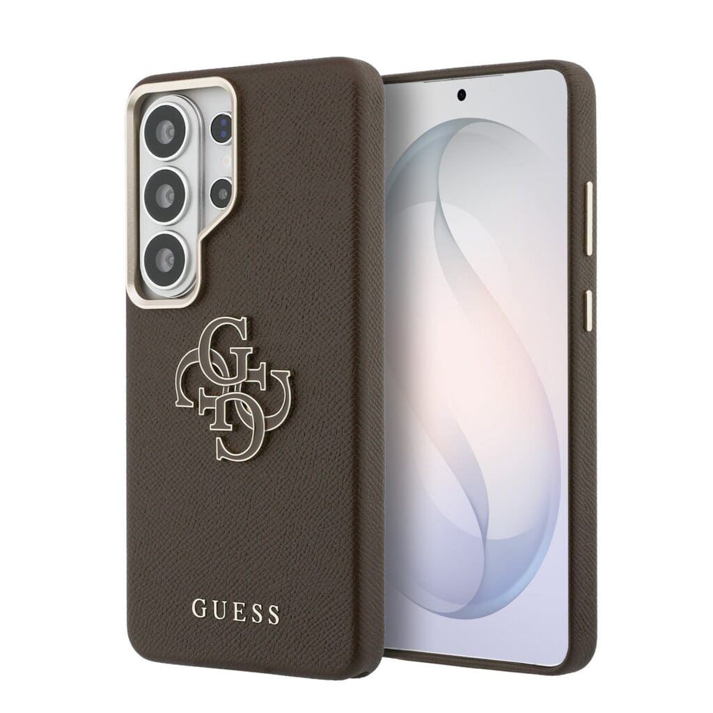 Guess PU 4G Resin Metal Logo Brown Samsung Galaxy S26 Ultra Tok