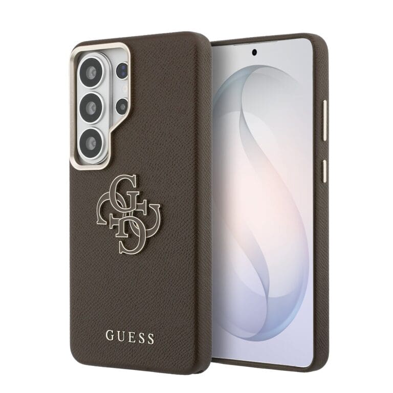 Guess PU 4G Resin Metal Logo Brown Samsung Galaxy S26 Ultra Tok