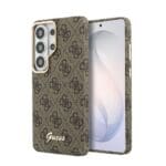 Guess PU 4G Script Metal Logo Magnetic Brown Samsung Galaxy S26 Ultra Tok