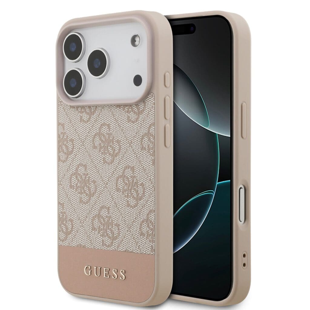 Guess PU 4G Stripe Pink iPhone 17 Pro Tok