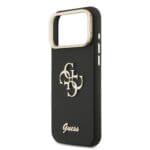 Guess PU Grained 4G Logo Stand Camera Frame Black iPhone 17 Pro Max Tok