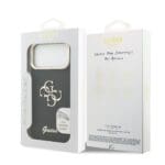 Guess PU Grained 4G Logo Stand Camera Frame Black iPhone 17 Pro Max Tok