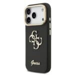 Guess PU Grained 4G Logo Stand Camera Frame Black iPhone 17 Pro Tok