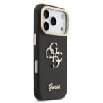 Guess PU Grained 4G Logo Stand Camera Frame Black iPhone 17 Pro Tok