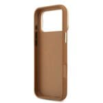 Guess PU Grained 4G Logo Stand Camera Frame Brown iPhone 17 Pro Max Tok