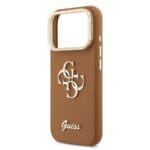 Guess PU Grained 4G Logo Stand Camera Frame Brown iPhone 17 Pro Tok
