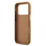 Guess PU Grained 4G Logo Stand Camera Frame Brown iPhone 17 Pro Tok