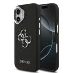 Guess PU Grained 4G Metal Logo Black iPhone 17 Tok