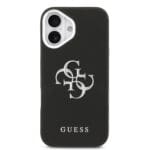 Guess PU Grained 4G Metal Logo Black iPhone 17 Tok
